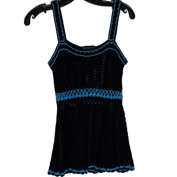 Inc International Concepts Crocheted Y2K Tank Top Lined Cotton Medium - Picture 1 of 9